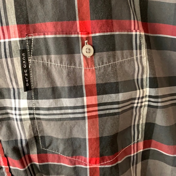 Ecko Unltd Plaid Short Sleeve Button Down Shirt - Picture 4 of 11